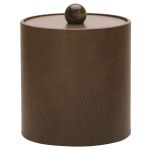 Glamour Line 3 Quart Round Leatherette Ice Bucket, Brown